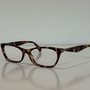 Prada VPR 15P 1O1 Square Havana Brown Eyeglasses Optical Frame 55-16-135